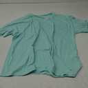 Women's Plus Size V Neck T Shirts Summer Half Sleeve Tees Casual Loose Fit Cotton Tunic Tops (XX-Large) Light Blue 