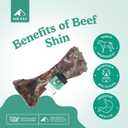Beef Shin Bone for Large Dogs Long Lasting Natural Big Dog Bone Chew for Aggressive & Heavy Chewers Real Smoked Beef Shank with Marrow Single Ingredient Safe Treat for Power Chewers (EXP 05/31/28)