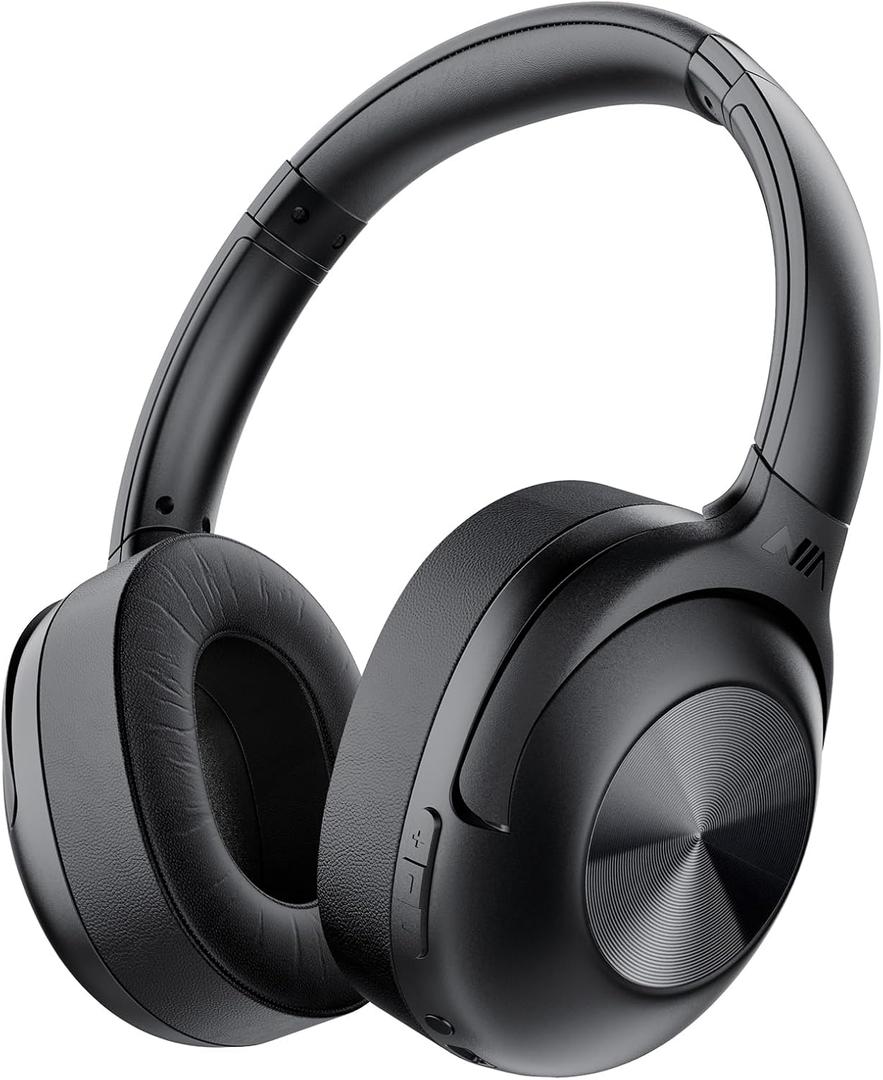 FM Radio Over Ear Headphones, Micro SD Card 30 Hrs Playtime Wireless and Wired Headphones with Deep Bass, Foldable Lightweight Headset with Built-in Microphone for Travel, Home Office