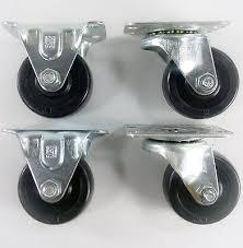 2" Hard Rubber Wheel Caster - 4EA for Toolbox Workbench