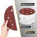 50pcs 9 inch 6 Hole Sanding Discs Set -10 Each of 60 80 120 150 240 Grits, 9" Hook and Loop Adhesive Sandpaper for Drywall Sander