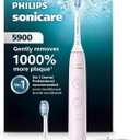 Philips Sonicare 5900 Series Electric Toothbrush - Next-Generation Sonicare Technology, Pressure Sensor, 6 Brushing Settings, SmarTimer, BrushPacer, 21-Day Runtime, Light Pink, Model HX7132/02