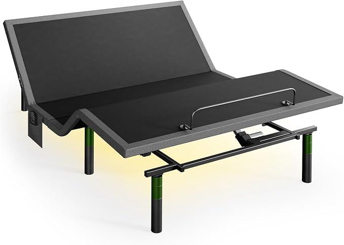 Marsail Adjustable Bed Frame Full Electric Base, Head & Foot Incline | Remote&Zero Gravity Position Bed,Adjustable Bed Base LED Light, USB Charging Station, Easy Assembly