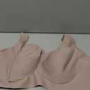 LetsJoli Jelly Bras for Women Supportive Wireless Push Up Bra Full Coverage No Underwire Seamless Plus Size for Older Women, Dusty Rose,3XL)