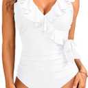 Daci Womens Women One Piece Swimsuits Tummy Control Ruched Bathing Suits Swimwear XL