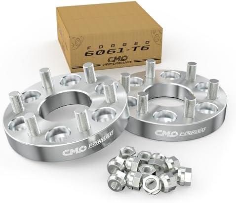 Customadeonly 6x132 to 6x139.7 (6x5.5) Forged Wheel Adapters 25mm (1 Inch) Anodized Silver – Compatible for 6x132 Hubs to Fit 6x139.7 Wheels – 2pc Set, 74.5mm Bore, M14x1.5 Studs