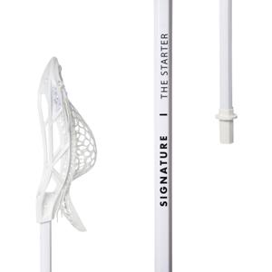 Signature Starter Stick - 28" or 19.5" - The Best Starter Stick for Kids - Pro Strung Pocket, Lightweight Plastic Shaft, Play Ready Lacrosse Stick, for Entry Level First Time Player