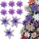 Vannyster 20 Pcs 6& 9 Large Artificial Christmas Flowers with DIY Clips, Poinsettia Christmas Flowers Decoration for Xmas Tree and Wreath Ornaments, Xmas New Year, Party, Holiday Decor