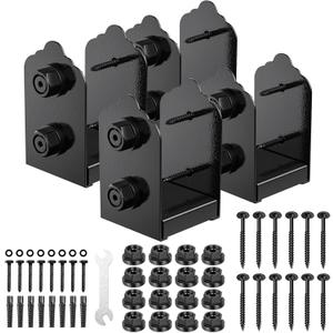 4x4 Post Base, 4Pcs Stainless Steel Post Anchor Bracket (Internal 3.5 x 3.5), Adjustable Post Base for Pavilion Deck Porch Handrail Railing Support Decorative Anchor Plate
