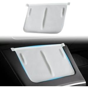 Center Center Wireless Charger Silicone Cover Designed for Tesla Model 3 2021-2023/Model Y 2021-2024,Anti-Slip Silicone Mat for Model 3/Y Center Console White