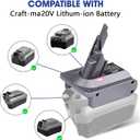 Battery Adapter for Dyson V7 V8 Vacuum, Convert for Craftsman V20 20V Lithium Battery to for Dyson V7 V8 Animal Absolute Motorhead Cordless Stick/Handheld Vacuum Cleaners