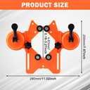 Drill Bit Hole Saw Guide, 4-84mm Portable Glass Tiles Drill Guide Adjustable Hole Locator Holder for Ceramic Glass Marble Tile (Orange)