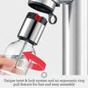Breville BCA800BSS InFizz Fusion Sparkling Water and Beverage Carbonator, CO2 Cylinder Not Included, Brushed Stainless Steel