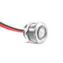 12V Light Dimmer, Max 6 Amps DC 12V 24V LED PWM Dimmer Switch, Stainless Steel Shell, 3/4" Mounting Hole, Blue Indicator, for LED Light Fixtures Halogen Strip Light Rope Light