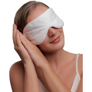 Cottonique Hypoallergenic Sleep Eye Mask Made from 100% Organic Cotton (Natural, Free Size)