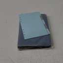 WASON Portfolio A5 Binder Journal with Zipper - Leather pu Writing Notebook Padfolio with Detachable Refillable Notebook, Legal Pad for Business Study and Travel Organizer (Misty blue)