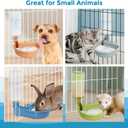 VANNON 16oz Pet Water Bottle, Gravity Dog Water Bowl Dispenser for Cage, Anti-Overflow Water Dispenser for Small Dogs, Cats, Rabbits and Other Small Animals, BPA Free, Grey