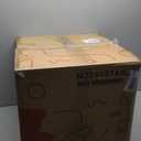 SIMPLIHOME Rockwood 18 inch Wide Contemporary Square Cube Storage Ottoman with Tray in Distressed Black Vegan Faux Leather, Assembled, For the Living Room, Entryway and Family Room