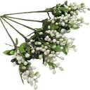 Akozon 10PCS Artificial Berries Artificial Pip Berry Stems Decoration for Living Room Office White, Multifunctional Accessory for Home Use (White)