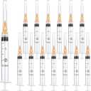 2.5ml/cc 25 Gauge 1 inch Syringes for Scientific Labs, Industrial Adhesives, Refilling Inks, Individually Package,100 Pack