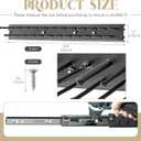 Blulu 2 Pcs Sliding Tie Rack Hanger for Closet, 25 Tie Pull Out Wall Mount Extending Sturdy Metal Belt Organizer Holder for Men Belt Storage, 13.8'' x 1.7'', Black