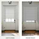 Cordless Zebra Blinds for Windows,Free-Stop Roller Zebra Shades,Light Filtering Blinds for Indoor Windows with Upgraded Cassette,Pull Down Privacy Window Shades for Home (70" W x 72" H, Grey)