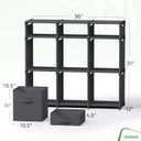 Cube Storage Organizer with Storage Bins Included - The Perfect Closet Organizers and Storage Solution. Includes 9 Storage Cubes, Great For Toy Storage, Closet Storage, Clothes Storage (Dark Grey)