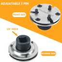 Universal Adjustable 2&3 Pin Brake Caliper Rewind Back Replacement Tool,3/8" Square Drive