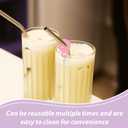 PRETYZOOM 16Pcs Silicone Straw Charm Adapters for Reusable Drinking Straws Hanging Ornaments and Pendant Accessories for Cups and Tumblers