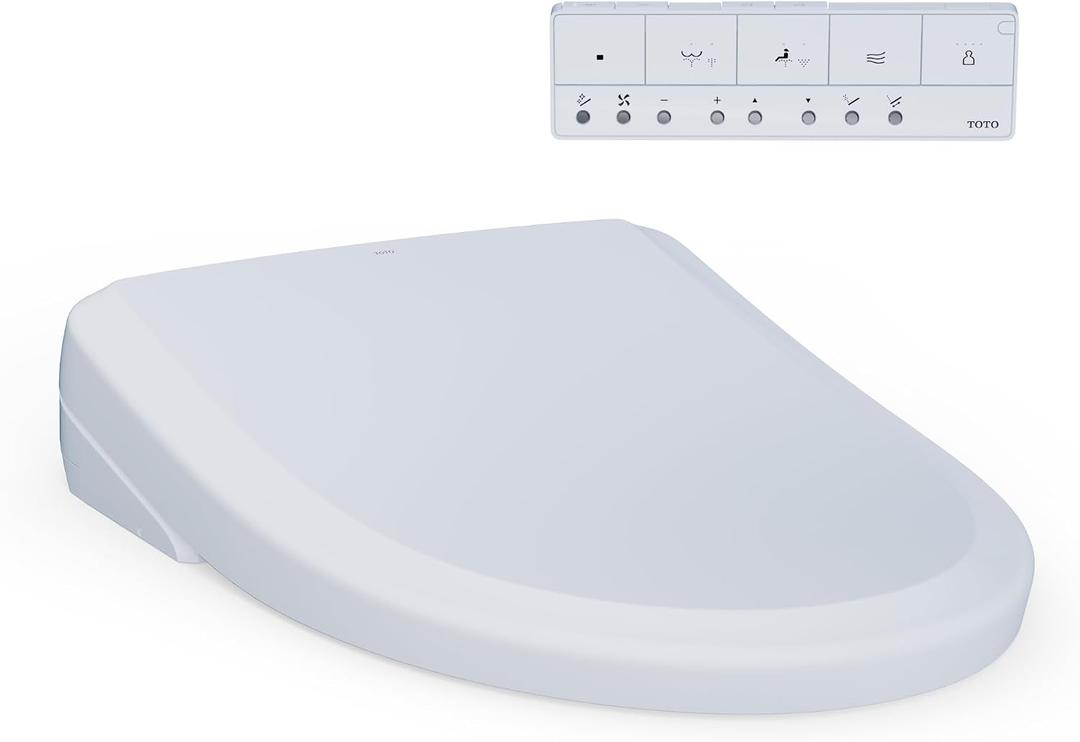 TOTO® WASHLET®+ S7A Electronic Bidet Toilet Seat, EWATER+® Bowl and Wand Cleaning, Auto Open and Close Classic Lid, Elongated, Cotton White - SW4734AT40#01