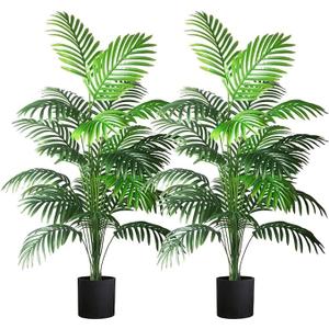 4ft 2pcs Large Artificial Plants Fake Palm Tree Tropical Palm Leaves Faux Palm Plants Tall Tree Indoor Real Touch Plastic Monstera Leaves for Home Garden Outdoor Office Decor (4ft/125cm-2pcs) 4ft 2pcs Large Artificial Plants Fake Palm Tree Tropical Palm Leaves Faux Palm Plants Tall Tree Indoor Real Touch Plastic Monstera Leaves for Home Garden Outdoor Office Decor (4ft/125cm-2pcs)