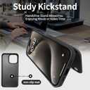 GUERNICA for iPhone 16 Wallet Case with RFID Blocking Card Holder for Women Men, Kickstand Shockproof Phone Case for iPhone 16(6.1"),Black