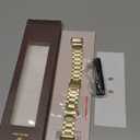 Wearlizer Compatible with Fitbit Charge 5 Bands for Women Men, Classic Stainless Steel Ultra-Thin Lightweight Replacement Straps Charge 5 Bands(Soft Gold)