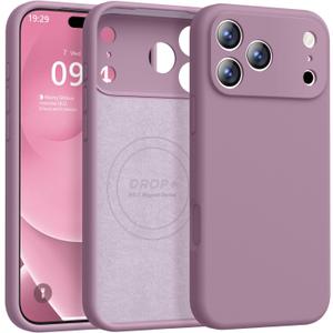 Ktele Magnetic for iPhone 17 Pro Max Case [Compatible with Magsafe] [Premium Silicone Satin-Smooth Touch] Slim Shockproof Anti-Scratch Microfiber Lining Case, 6.9 inch, Lavender Purple