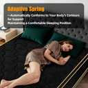 Twin Mattress 10 Inch Medium Firm Hybrid Mattress Twin Size Memory Foam Pocket Springs Twin Bed Matress in a Box for All Sleeping Positions Motion Isolation Comfortable Sleep (Black, Twin 10 inch)