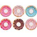 Donut Paper Plates - 60-Count Small Disposable Colorful Cute Party Plates in 6 Assorted Theme Designs - Party Supplies for Birthday, Dessert, Tea Party - 8" x 8" (Donut)