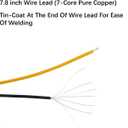 30pcs 12 Volt 1.8mm Warm White LED Lights Emitting Diodes Pre Wired 7.9 inch DC 12v LED Light Clear Lens Small LED Lamps