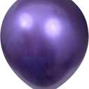 Purple Balloons 100 Pack, 12 Inch Metallic Purple Balloons For Birthdays, Weddings, Baby Showers, Holidays