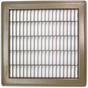 HVAC Premium 12" X 10" Heavy Duty Floor Grille - Fixed Blades Air Grill - Brown [Outer Dimensions: 13.75 X 11.75]