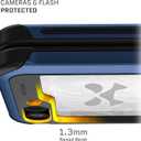 Ghostek Atomic Slim Galaxy Z Flip 6 case with Built-in Kickstand - Clear Back with Aluminum Metal Bumper, Protective Phone Case, Limited Edition Color for 2024 Samsung Z Flip 6 Case (6.7") (Blue)
