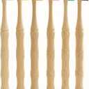 VIREO Bamboo Toothbrushes Medium Bristles 6-Pack - BPA-Free Eco-Friendly Toothbrushes for Adults - Biodegradable, Natural Wooden Toothbrush