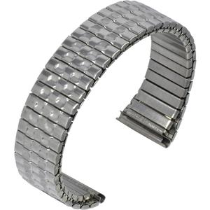 20mm Stainless Steel Stretch Watch Band - Radial Expansion, No Buckle, Sleek Metal Finish (1674)