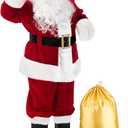 Christmas Santa Claus Costume Set Santa Costume for Men Deluxe Santa Suits XL