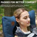 EVER ADVANCED Padded Oversized Folding Camping Chair for Adults, Heavy Duty Lawn Chair with Side Pockets, Portable Collapsible Quad Chair for Outside, Support Up to 500lbs, Blue