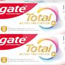 Colgate Total Plaque Pro Release Whitening Toothpaste Pack, Whitening Fluoride Toothpaste, Fights Plaque, Bad Breath, Tartar Buildup, and Helps Protect Teeth from Sensitivity, 2 Pack, 3.0 oz