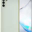 Compatible with Samsung Galaxy Note 10 or Note 10 5G Soft Liquid Silicone Gel Cell Phone Mobile Basic Back case Cover casing funda para (Beige)