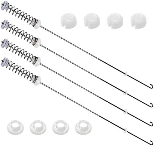 4PCS Washer Suspension Rods Upgraded NTW4605EW0 NTW4516FW1 NTW4516FW2 WTW4800BQ0 RTW4641BQ1 RTW4516FW1 Fit for Maytag Whirlpool Amana MVWC200BW1 WTW4616FW2 RTW4641BQ0 NTW4516FW3 WTW4800BQ1 WET4027HW0