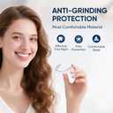 Anti Grinding Guard, Mouth Guard for Clenching Teeth at Night, Mouth Guard for Sleeping, Comfortable & Reusable Adult Night Guards for Teeth Grinding, Includes 4pcs & 1 Travel Case