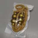 2 Pack Magnetic Curtain Tiebacks Modern Handmade Rope Curtain Tie Backs Decorative Drapes Weave Holdbacks for Home Outdoor Bedroom Office Decorative Curtain, Gold