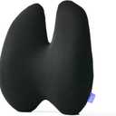 C CUSHION LAB Extra Dense Lumbar Pillow - Patented Ergonomic Multi-Region Firm Back Support for Lower Back Pain Relief - Lumbar Support Cushion with Strap for Office Chair, Car, Sofa, Plane - Black